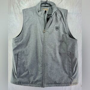 Ariat Soft Shell Quilted Lined Men’s XXL Excellent. Full Zip Western Vest